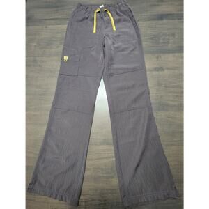 Spread Good Cheer Scrub Pants – Gray w/ Yellow Accents – Size ST – Used Good